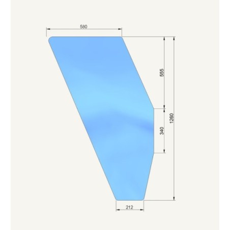 Cristallo porta sx.540x1450mm